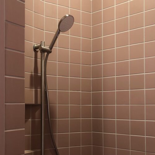 Bathroom terracotta tiles